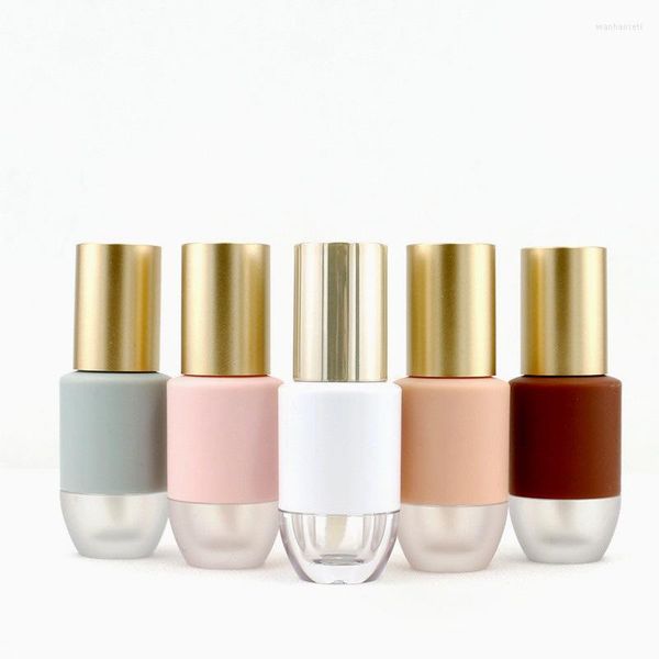 Bouteilles De Stockage 10 Pcs 5Ml Beige Liquide Ombre À Paupières Lip Glaze Tube Brillant Conteneur Vide