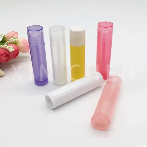 Bouteilles de rangement 10 pcs 5 ml de rouges à lèvres tubes transparents en plastique vide en plastique lotion de bouteille de bouteille de bricolage récipient de brillant à lèvres