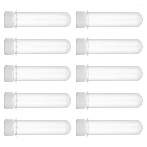 Bouteilles de rangement 10 pcs en plastique transparent en bouteille avec couvercles