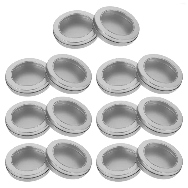 Bouteilles de stockage 10 pièces jeu de cueillette de bonbons boîte en fer blanc boîtes à biscuits supports accessoires de fête cas de collation en métal fer conteneurs de biscuits scellés