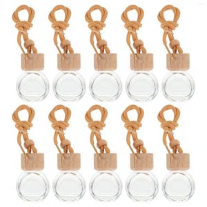 Bouteilles de rangement 10 pcs Perfume de voiture Bouteille suspendue Accessoires d'air Réructeur d'air pour les petits conteneurs Refiltrage d'huile essentielle rechargeable vide