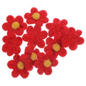 Botellas de almacenamiento 10 pcs agujas de crochet apliques ropa bolsa de zapato parches de bricolaje coser ropa de costura decorativa decorativa