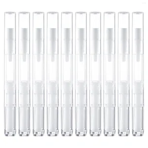 Bouteilles de stockage 10 pcs stylos vides vernis à ongles gel tubes brillant à lèvres remplissage rechargeable avec brosse