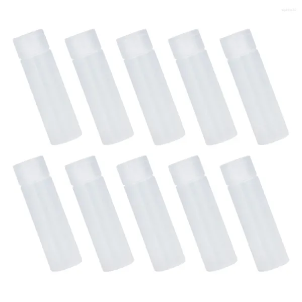 Botellas de almacenamiento 10 PCS Flip Top Squeeze Botella Viaje Silicona Aseo Vial Loción Accesorios Artículos de tocador