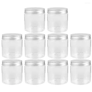 Bouteilles de stockage 10 pièces Pot de miel petits pots en plastique scellant les Pots de confiture distributeur conteneur Mason Fruits pour animaux de compagnie