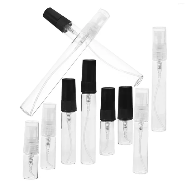 Botellas de almacenamiento 10 PCS Perfume Bottle Bottle Sprayer portátil Vacío Aceite de pp Pit PP para aceites esenciales Tiny