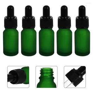 Botellas de almacenamiento 10 PCS Scrub Botella de aceite esencial Perfume Loción de vidrio Sub-envasado Pequeño Relleno Gotero de viaje Contenedores helados