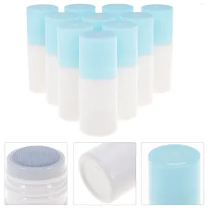 Bouteilles de rangement 10 pcs Sponge Head Liquide Bouteille Flat Linement Small Clear Container Correction Plastic Fluide Perfume