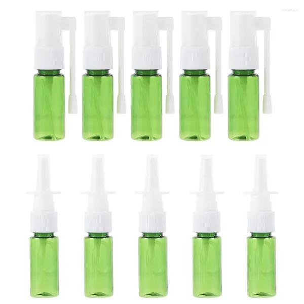 Bouteilles de rangement 10 pcs Poldage de bouteille de pulvérisation Perfuge liquide Liquide sous plastique pulvérisateur Nasal Refipillable Nébuliseur Portable Package Container