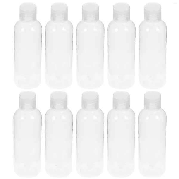 Botellas de almacenamiento 10 PCS Botella de apretón Champú Loción recargable Acondicionador Pequeños contenedores de viaje Plástico Tamaño vacío