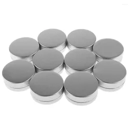 Bouteilles de stockage 10 pièces 10g, pot rond vide en aluminium pour cosmétiques, couvercles à vis