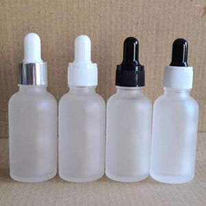 Opslagflessen 10 X 5 ml 10 ml 15 ml 30 ml 50 ml 100 ml Vorst Glazen Druppelflesje Lege Cosmetische Verpakking Container Flesjes Essentiële Olie
