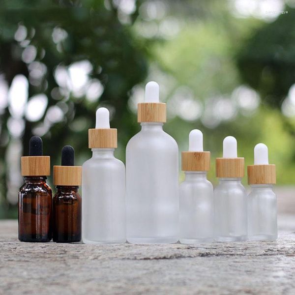 Botellas de almacenamiento 10 x 5 ml 10ml 15 ml 30ml 50 ml de botella de gotero de vidrio ámbar con frascos de suero para pipeta para aceites de masaje de aceite esencial