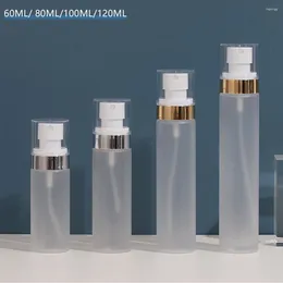 Bouteilles de rangement 100/120/150 / 200 ml floute de pulvérisation grosée électroplatée en or Dispensateur hydratant à l'ornizant Regilable Perfume Refum