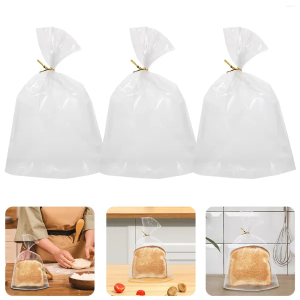 Botellas de almacenamiento 100 PCS Bolsas de celofán Pan Pan Embalaje Multifunción Galleta Hogar Envoltura Clear Snack