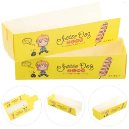 Opslagflessen 100 pc's wegwerp voedselcontainer snack wikkelcontainers deksels papier sushi lade houder -honden worst