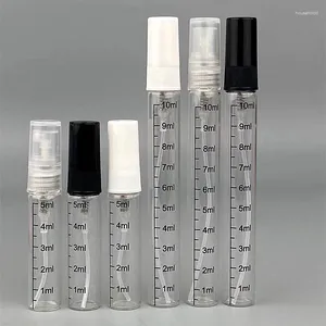 Opslag Flessen 100 stks/partij 2 ml 3 ml 5 ml 10 ml Schaal Glazen Fles Lege Parfum Spray Verstuiver Draagbare reizen Cosmetische Container