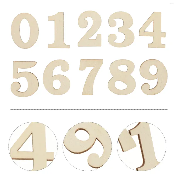 Bouteilles de rangement 100 pcs lettres en bois diy numéro arabe horloge mini numéros numériques décor de mariage