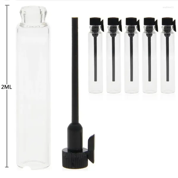 Bouteilles de stockage 100 Pcs1/2/3 Ml Mini verre parfum petit échantillon flacons bouteille laboratoire liquide Tube à essai maquillage A-00214