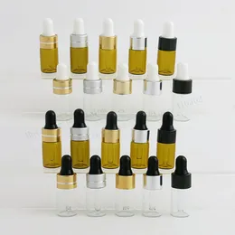 Bouteilles de rangement 100 x 3 ml Clear Mini mignon Verre-Dropper Botter Bottle Flacs avec pipette pour parfum cosmétique Piepette d'huile essentielle