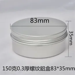 Opslagflessen 100 x 5oz lege aluminium tin pot cosmetische container crème met metalen schroefdop deksel 150 ml DIY Gift Bottle