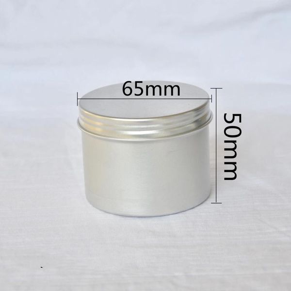 Bouteilles de rangement 100g argent cosmétique en aluminium pot de soins personnels Masque de savon de savon contenant 100 ml de bougies de bougies