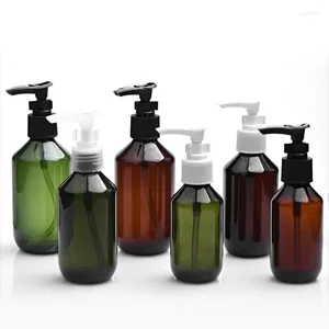 Opslagflessen 100 ml 150 ml 200 ml shampoo lotionpomp cosmetische groene verpakkingsfles met vloeibare dispenser zeep douchegel