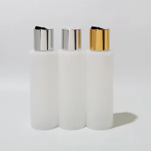 Opslag Flessen 100ML Lege HDPE Plastic Gouden Kraag Pomp Fles 3.4OZ Reizen Make Up En Huidverzorging Lotion disc Cap