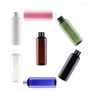 Bouteilles de rangement 100 ml x 50 bouteille de cosmétiques en plastique avec capuchon à vis en aluminium vide cutanée nettoyage huile de récipient d'échantillon essentiel portable