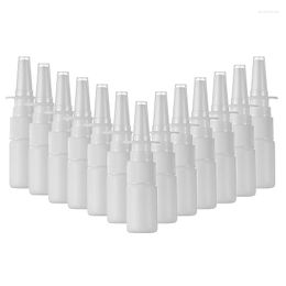 Botellas de almacenamiento, paquete de 100, 5ML, bomba de pulverización Nasal de plástico blanco, pulverizador, botella rellenable de niebla para la nariz para aplicaciones de lavado con agua salina