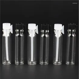 Botellas de almacenamiento 100pcs 1/2/3 ml mini perfume de vidrio de vidrio Vials pequeños botella de laboratorio de laboratorio fragancia de ensayo de ensayo de fragancia de fragancia