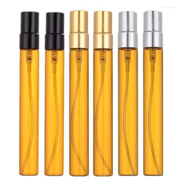 Opslag Flessen 100 Stuks 10 Ml Amber Glazen Parfum Spray Fles Reizen Lege Parfum Verstuiver Hervulbare Transparet Monsterflesjes