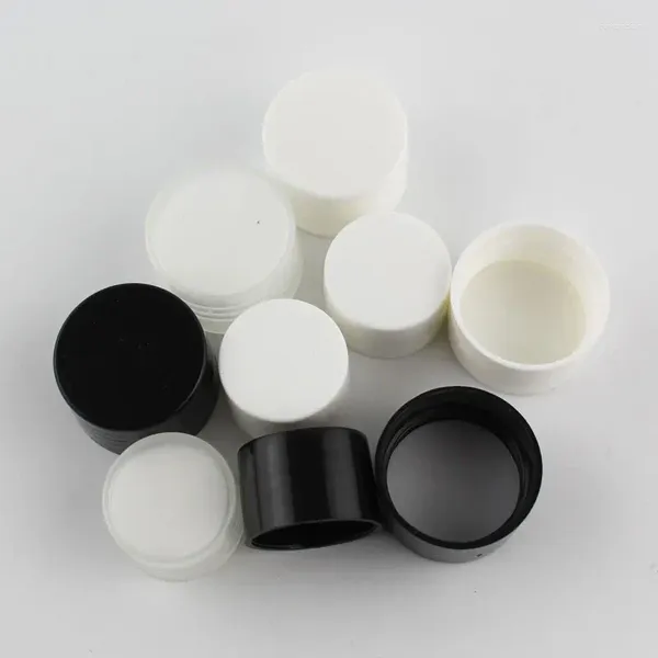 Botellas de almacenamiento 100pcs 18 mm 20 mm 24 mm 410 Cierre de tornillo de plástico Tapa PP PP para envases de recipientes cosméticos