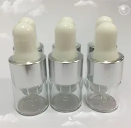 Botellas de almacenamiento 100pcs 1 ml de gotero de vidrio transparente para perfume de aceite esencial y botella de muestreo de desodorante 1 ml de recipiente