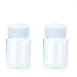 Bouteilles de stockage 100 pièces 20ml 0.68oz, petite bouteille transparente en PET, bouchon à vis, bouteille transparente en plastique, joint en aluminium