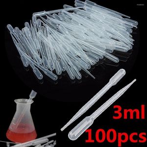 Opslagflessen 100 stcs 3 ml laboratoriumgereedschap plastic overdracht pipetten Wegwerp afgestudeerde oliën oog dropper make -up