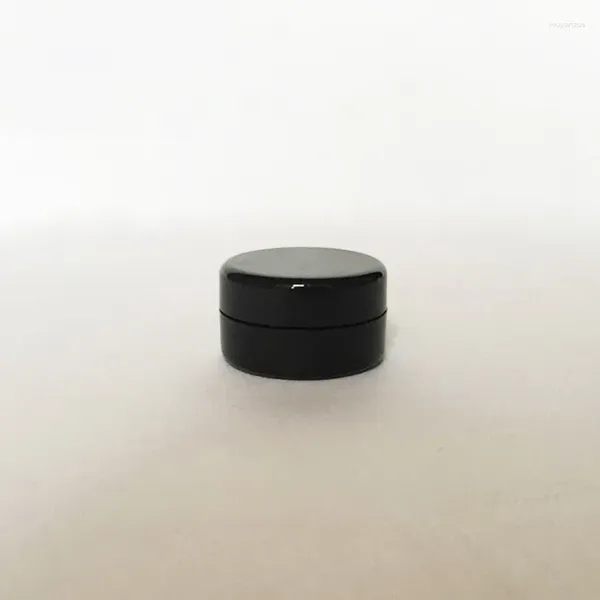 Bouteilles de rangement 100pcs 5g noire en pot vide Jar conteneur cosmétique Échantillon Affichage Affichage Emballage Mini bouteille en plastique petite