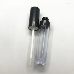 Bouteilles de rangement 100pcs 7 ml vide les tubes à lèvres à lèvres à lèvres à lèvres vides vides bricolage DIY avec cercle