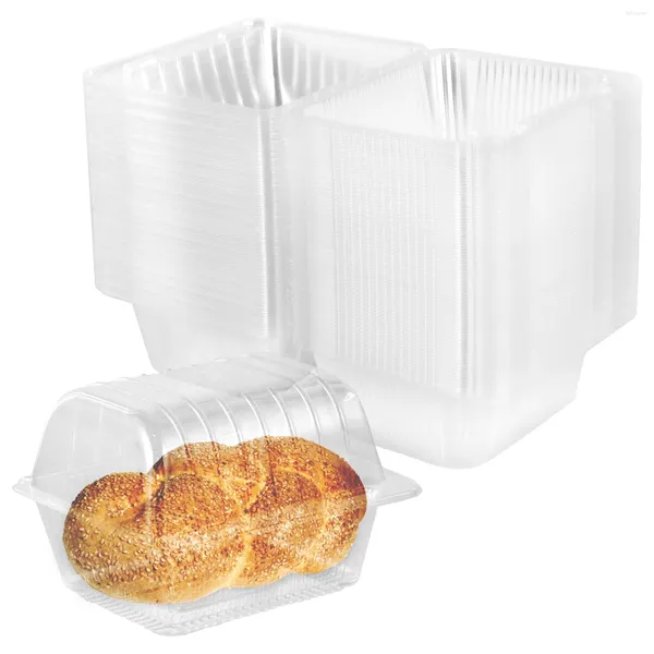Bouteilles de rangement 100pcs Cake Slice Boîtes Réutilisables Cupcake Container avec couvercle Empilable Effacer la boîte de dessert individuel portable