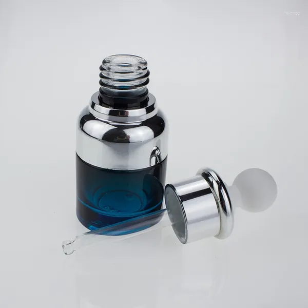 Botellas de almacenamiento 100pcs vacío 20 ml botella de gotero vidrio oscuro para aceites esenciales China