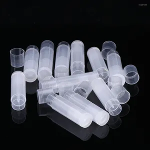 Botellas de almacenamiento 100 unids Tubos de bálsamo de labios vacíos Contenedores Lápiz labial recargable para manualidades DIY