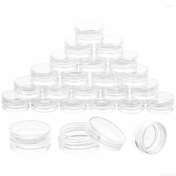 Bouteilles de stockage 100 pièces vide en plastique cosmétique Pot de maquillage Transparent échantillon ombre à paupières crème conteneur lèvre bricolage Pot