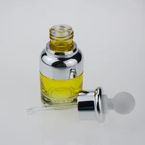 Bouteilles de rangement 100pcs jaune vide 20 ml d'huile essentielle Big Bottle Pritepper Perfume pour 20 ml de couleur