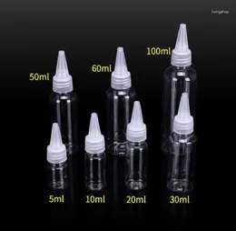 Opslagflessen 100 stcs/lot 20 30 50 ml tip Pet Transparante plastic kleurstof lege emulsie extrusie extrusie Sub Tools HA2473