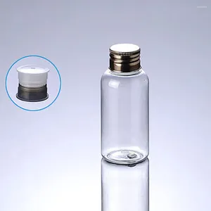 Bouteilles de rangement 100pcs / lot 75 ml de lotion de compagnie cosmétique taille de voyage en plastique fantaisie shampooing rechargeable bouteille