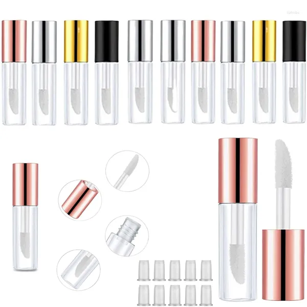 Bouteilles de rangement 100pcs mini 2 ml portable à lèvres transparente brillant vide d'échantillonnage pour les voyages pour femmes filles maquillage