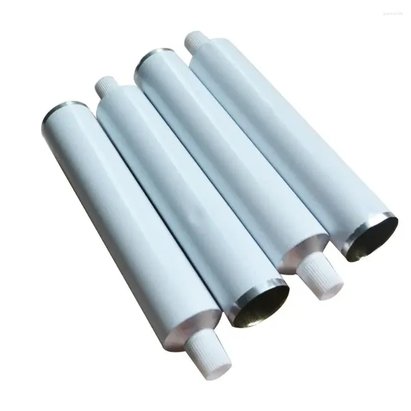 Bouteilles de rangement 100pcs tubes de dentifrice blanc 100 ml tube de voyage vide en aluminium dénouant protéger en gros de l'emballage en gros