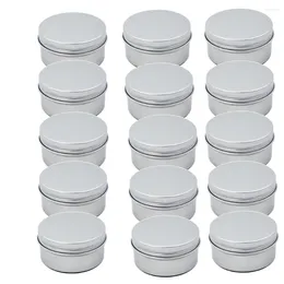 Botellas de almacenamiento 100pcs al por mayor 15g 30g de aluminio vela jarra de especias recipiente de metal jarras vacío botella de maquillaje