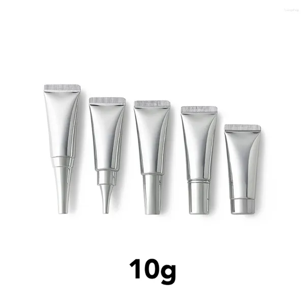 Bouteilles de rangement 10g argent rechargeable cosmétique récipient compresseur 10 ml d'échantillon d'essence en plastique bouteille de bouteille de bouteille