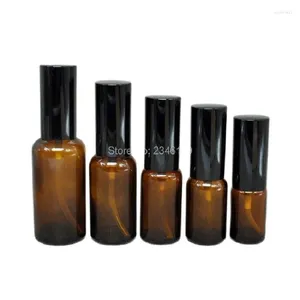 Opslagflessen 10 ml 15 ml 20 ml 30 ml 50 ml 20 stks Amber Glass Spray Bottle Lotionpomp Kleine cosmetische container Lege Ravulable Packaging